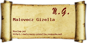 Malovecz Gizella névjegykártya