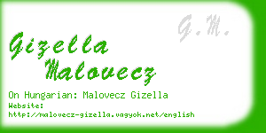 gizella malovecz business card